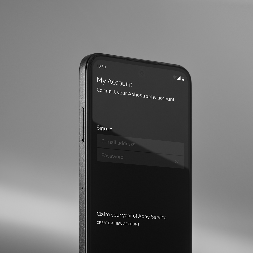 apostrophy accoun creation on the mc02 smartphone